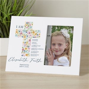 Floral Holy Name Personalized Off-Set Picture Frame - 52785