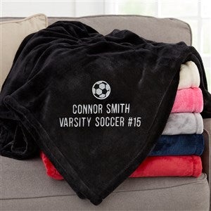 Choose Your Sports Icon Personalized 50x60 Black Fleece Blanket - 52810-SB