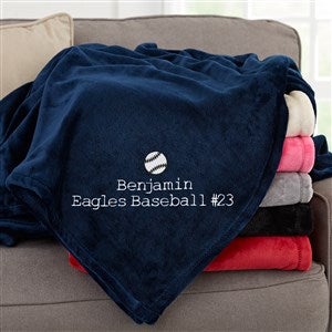 Choose Your Sports Icon Personalized 60x80 Navy Fleece Blanket - 52810-LN