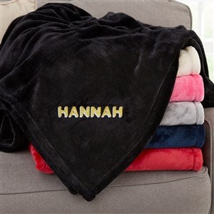Shadow Name Personalized 50x60 Black Fleece Blanket - 52812-SB