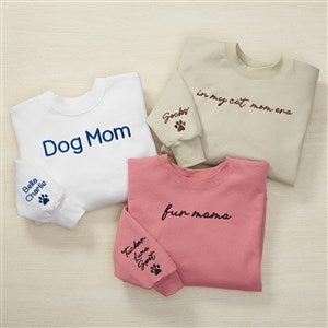 Pet Mom Embroidered Hanes® Adult Crewneck Sweatshirt - 52857