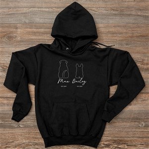Pet Outlines Personalized Hanes® Adult Hooded Sweatshirt - 52861-BS