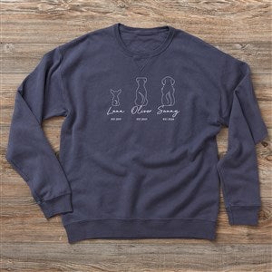 Pet Outlines Personalized Hanes® Adult ComfortWash™ Sweatshirt - 52861-CWS