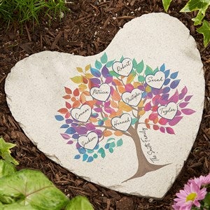 Vibrant Family Tree Personalized Garden Stone - 52868