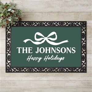 Christmas Bow Personalized Doormat- 20x35 - 52874-M