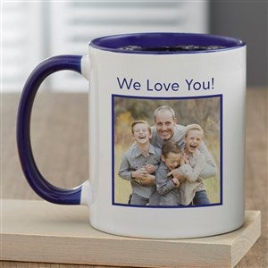 Picture Perfect Personalized Photo Coffee Mug - Blue - 52947-BL