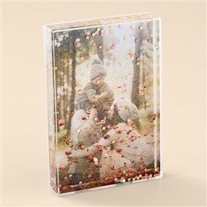 Cherished Memories Personalized Glitter Photo Block - Rose Gold - 52991-RG