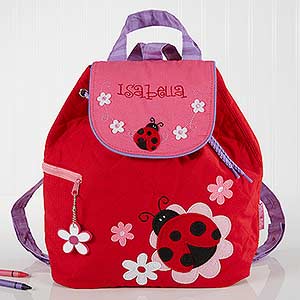 Ladybug Embroidered Kids Backpack - 5301