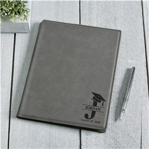 Grad Lavish Name Personalized Full Pad Portfolios-Charcoal - 53042-C