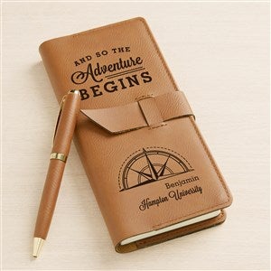 Graduation Compass Personalized Leatherette Writing Journal - 53068
