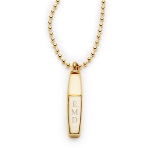 Engraved Gold Bullet Urn Necklace - 53115