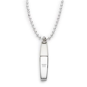 Engraved Stainless Steel Bullet Urn Necklace - 53116