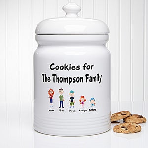 Personalised engraved cookie biscuits sweets treats storage jar christmas gift 