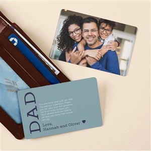 I Love You Dad Personalized Photo Metal Wallet Card - 53206