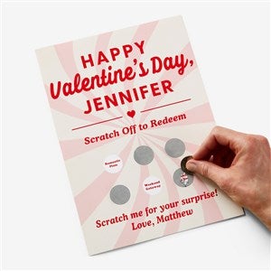 Valentines Day Personalized Scratch Off Game - 53220