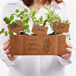 Love Blooms Personalized Herb Garden And Plant Markers