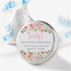 Floral First Communion Personalized Candy Stickers - 53253