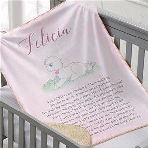 Precious Moments® Lord Is My Shepherd Personalized Baby 30x40 Sherpa Blanket - 53265-SS