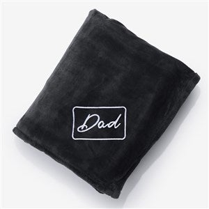 His Classic Personalized 60x80 Black Fleece Blanket - 53288-LB