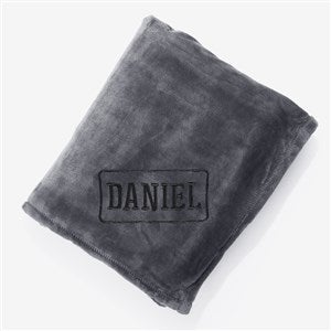 His Classic Personalized 60x80 Grey Fleece Blanket - 53288-LG