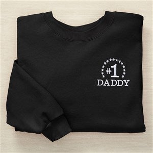 #1 Dad Embroidered Hanes Adult ComfortWash Sweatshirt - 53291-CWS