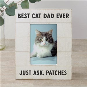 Cat Dad Personalized Wood Picture Frame - Vertical - 53295-4x6V