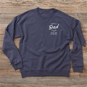 Best Dad Personalized Hanes Adult ComfortWash Sweatshirt - 53319-CWS