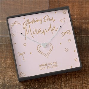 Silver Heart Necklace in Printed Bridal Card Box by Jessie James Decker - 53357-SH