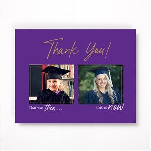Then  Now Graduation Personalized Thank You Cards - 53370