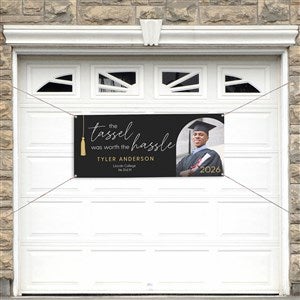 Tassel Was Worth The Hassle Personalized Photo Banner - 20x48 - 53386-SP