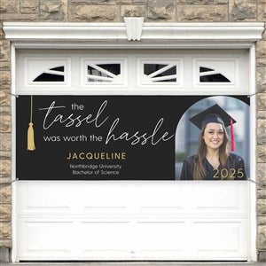 Tassel Was Worth The Hassle Personalized Photo Banner - 45x108 - 53386-LP