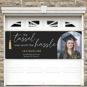 Tassel Was Worth The Hassle Personalized Photo Banner - 45x108 - 53386-LP