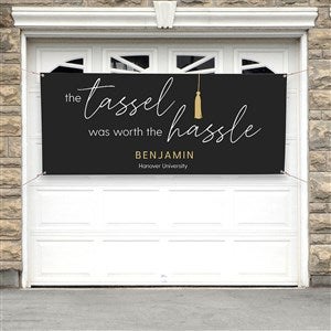 Tassel Was Worth The Hassle Personalized Banner - 30x72 - 53386