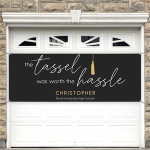 Tassel Was Worth The Hassle Personalized Banner - 45x108 - 53386-L