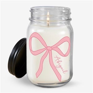 Personalized Pink Bow Mason Jar Candle by Jessie James Decker - 53431