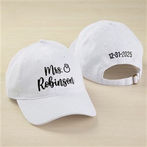 Embroidered Bridal Bling White Baseball Cap by Jessie James Decker - 53452-W