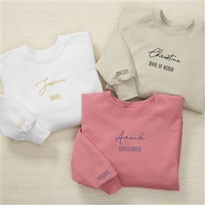 Embroidered Bridal Party Crewneck Sweatshirt by Jessie James Decker - 53455