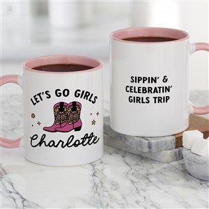 Personalized Western Coffee Mug with Pink Handle by Jessie James Decker - 53509-P