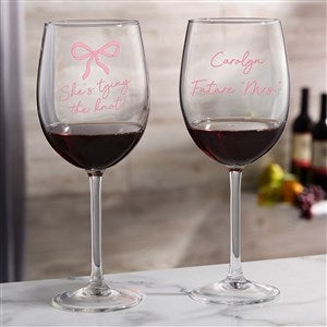 Personalized Tie The Knot Red Wine Glass by Jessie James Decker - 53540-R