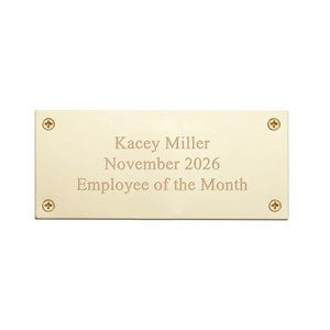 Engraved Gold Screw Plate - 3.5quot; Long by 1.6quot; High - 53609