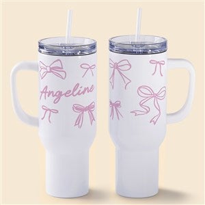 Darling Bows Personalized White 40oz. Tumbler - 53629