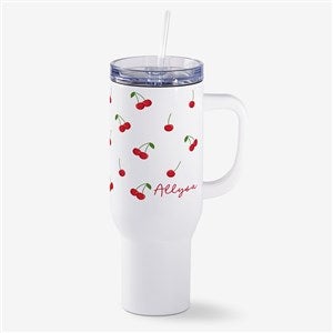 Cherries Personalized White 40oz. Tumbler - 53630