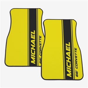 Racing Stripes Personalized Front Car Mat Set - 53649