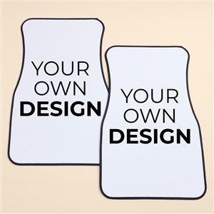Design Your Own Personalized Front Car Mat Set- White - 53651-W