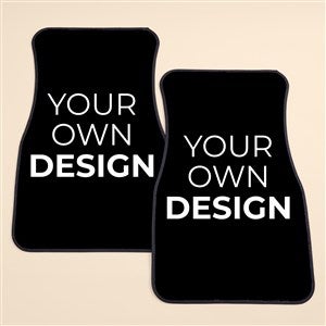 Design Your Own Personalized Front Car Mat Set- Black - 53651-B