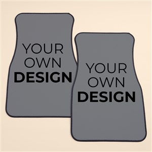 Design Your Own Personalized Front Car Mat Set- Grey - 53651-G