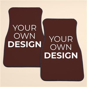 Design Your Own Personalized Front Car Mat Set- Brown - 53651-BR