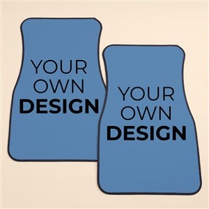 Design Your Own Personalized Front Car Mat Set- Slate Blue - 53651-SB
