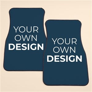 Design Your Own Personalized Front Car Mat Set- Navy Blue - 53651-NB