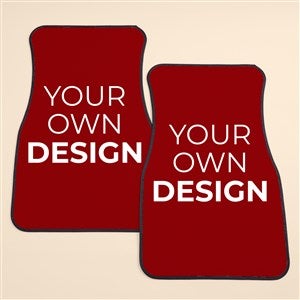 Design Your Own Personalized Front Car Mat Set- Burgundy - 53651-BU